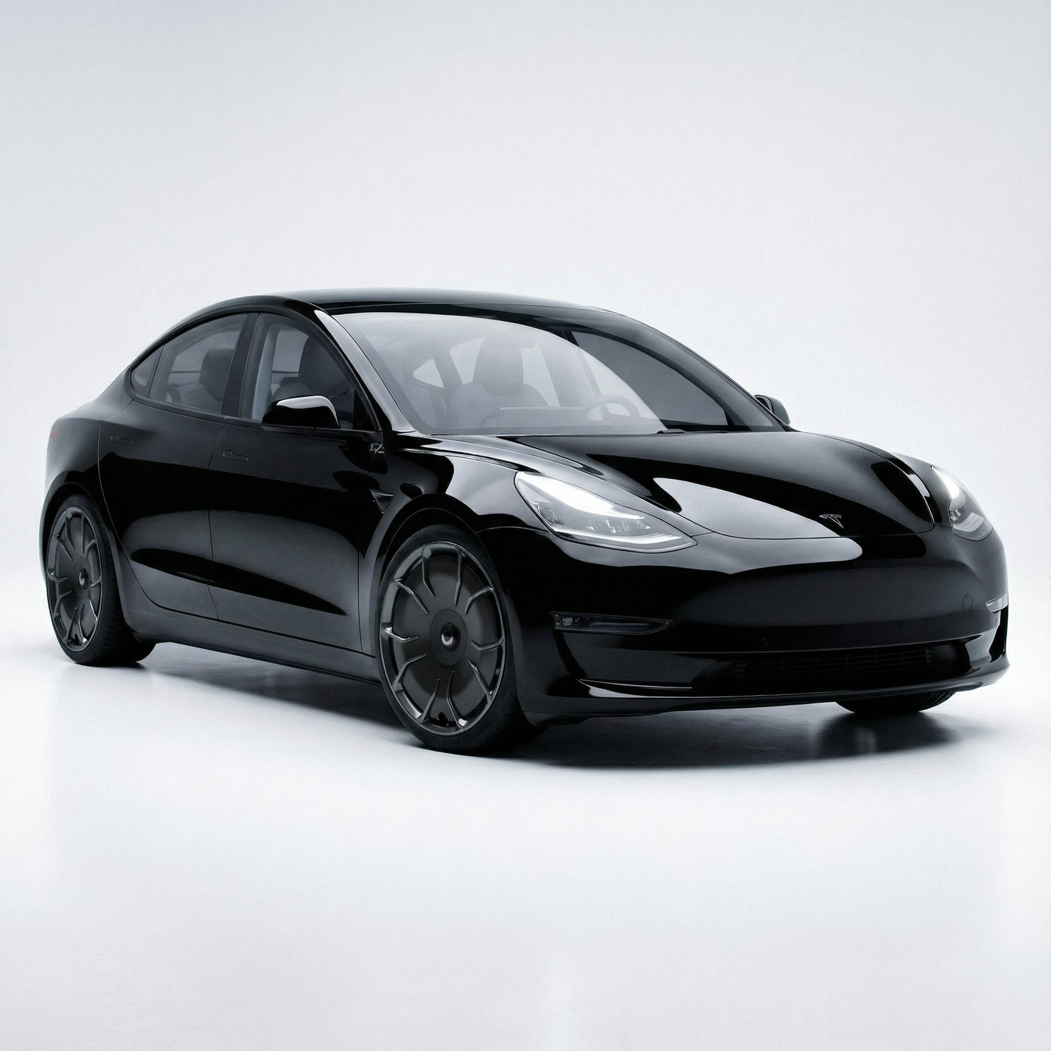 20″ CHELA Tesla Model 3 Wheels – Set of 4 in Glossy Titanium - Image 3
