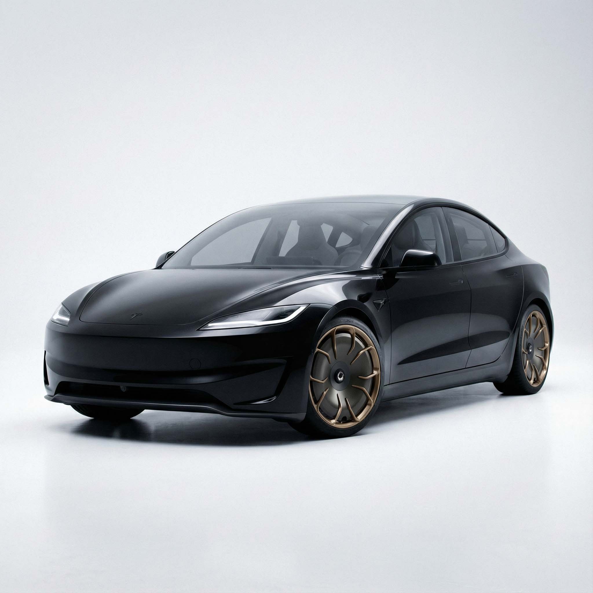 20″ CHELA Tesla Model 3 Performance 2024+ Wheels – Set of 4 in Matte Bronze - Image 5