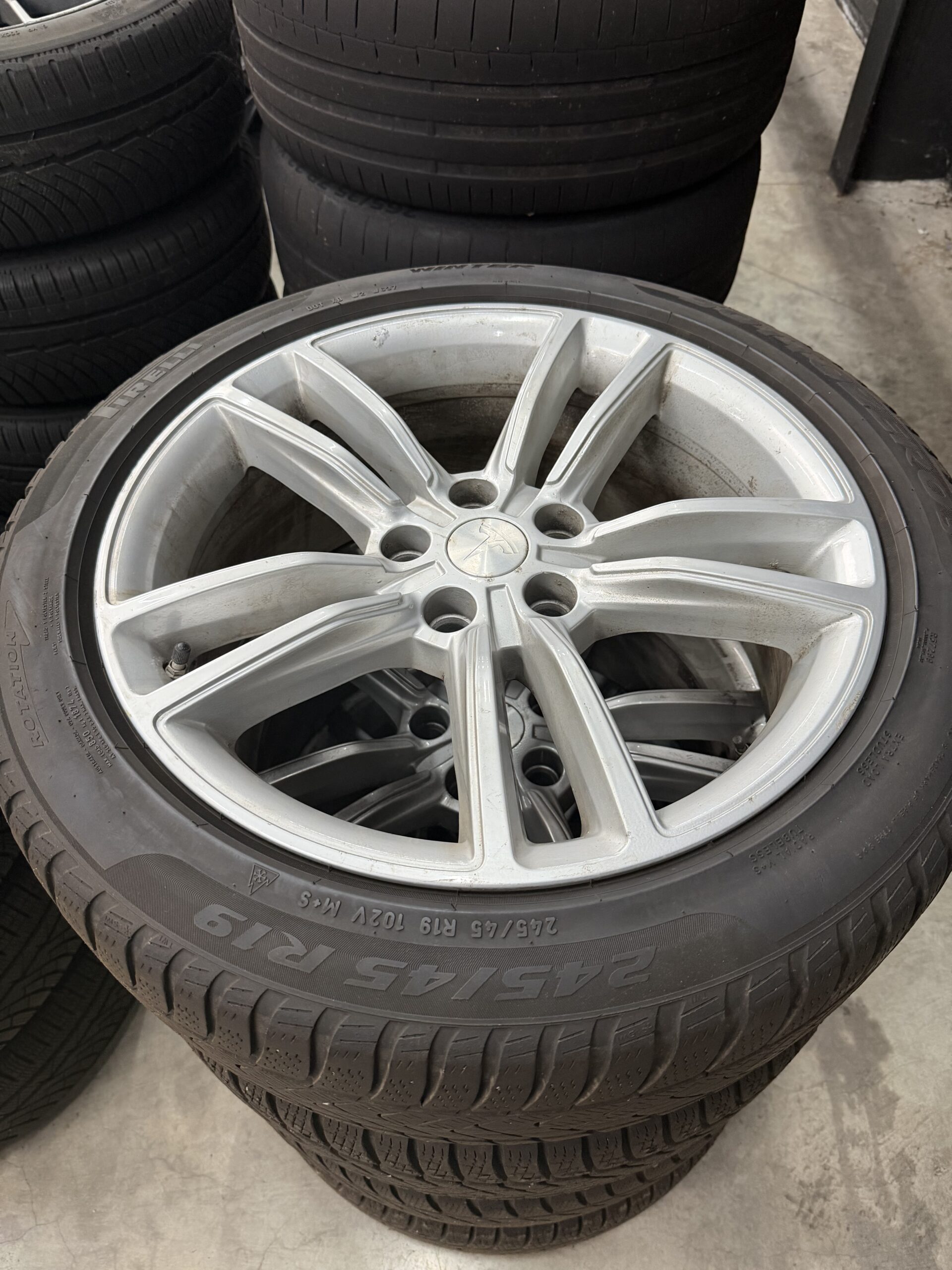 2012 – 2021 | Jantes hiver 5 branches 19” Model S (1)